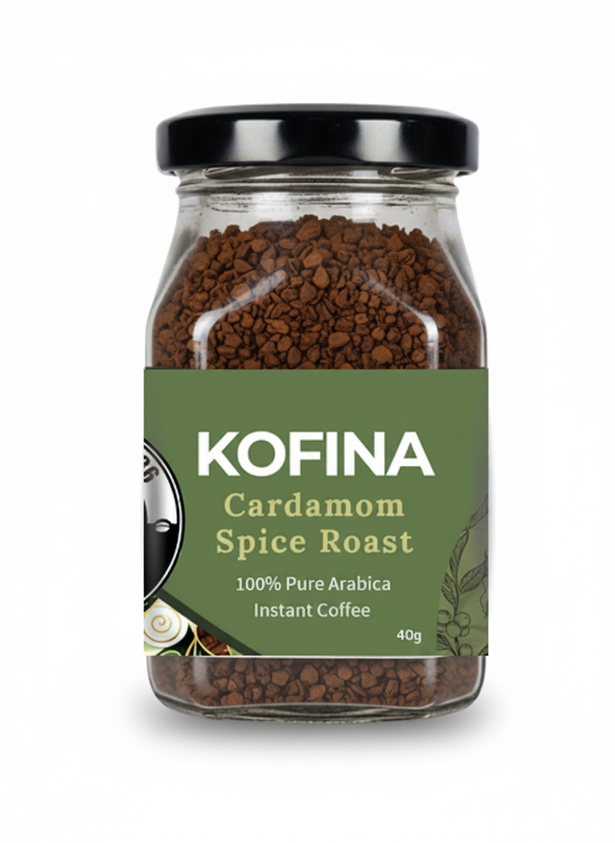 Kofina Cardamom Spice Roast – Premium Instant Flavored Coffee with Indian Cardamom Aroma
