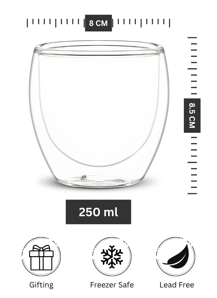 Double Walled Glass, 250 ml