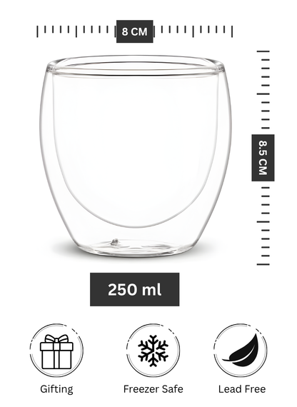 Double Walled Glass, 250 ml
